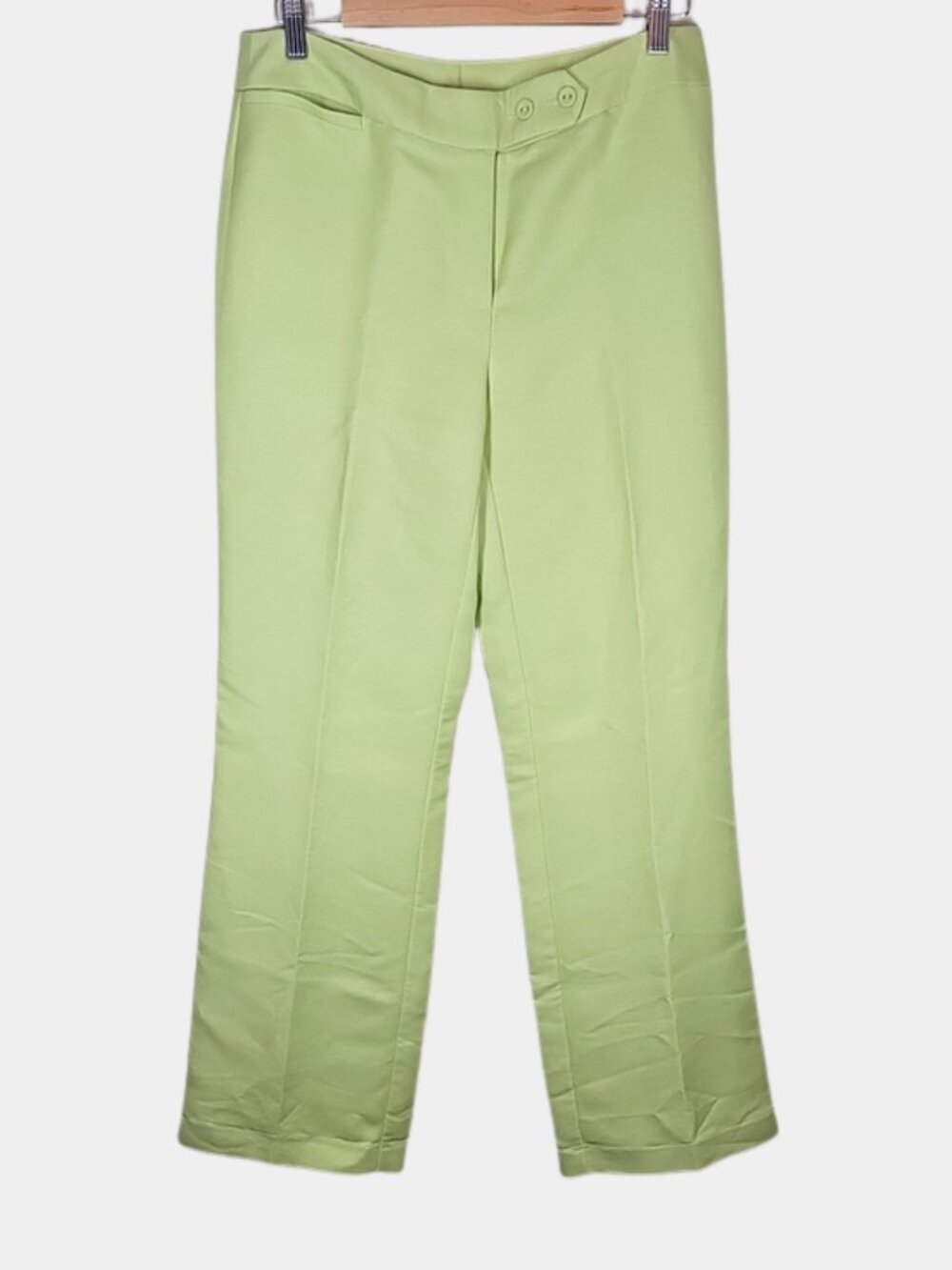 Emma James Wide Leg Linen Blend Pants Sz 10 Cuffed Trousers Lagenlook Office